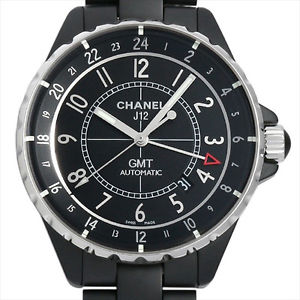 Used Watch Men CHANEL J12 GMT Matt Black H3101 Self-Winding black ceramic Y2T