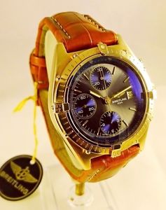 BREITLING CHRONOMAT IN EXTREMELY RARE 18 K SOLID ROSE GOLD, NOS CONDITIONS !!