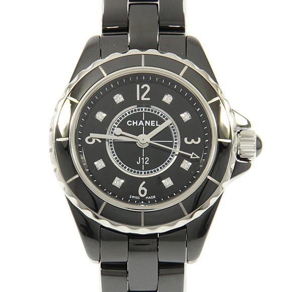 Used[B] Watch Chanel H2569 J12 29mm ceramic 8P Quartz Black Diamond R7A