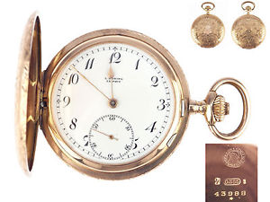Schweiz Cellini Marque Deposee Herren Sprungdeckel Taschenuhr 585 Gold 93,5 g