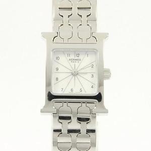 Used[B] Watch Hermes HH1.110 H Watch Quartz White Shell Arabic S2E