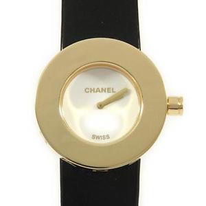 Used[B] Watch Chanel H0584 La Ronde YG Quartz White Black L9X