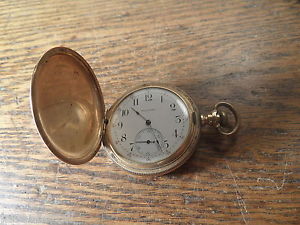 1B Antique solid 14K gold case Waltham pocket watch