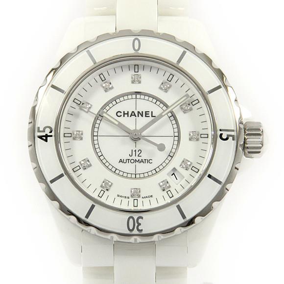 Used[B] Watch Chanel H1629 J12 38mm ceramic 12P Self winding White Diamond P3J