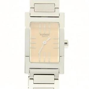 Used[B] Watch Hermes TA1.210 tandem Quartz Pink With genuine BOX W2Z