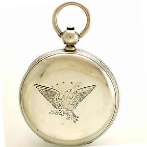 Rare Appleton Tracy & Co. Reverse Pinion 5 Oz. Coin Keywind Waltham Pocket Watch