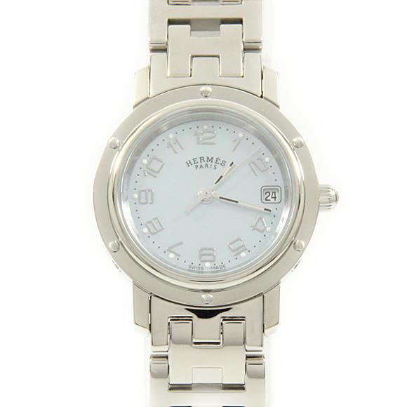 Used[B] Watch Hermes CL4.210 Clipper nacres Quartz Blue Shell Arabic O3R