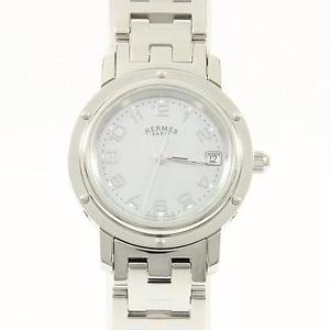 Used[C] Watch Hermes CL4.210 Clipper nacres Quartz Blue Shell Arabic Q1N