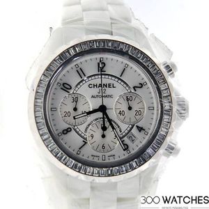 Chanel J12 Limited Edition Ceramic Baguette Diamond Chrono Automatic Watch