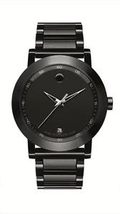 Movado Museum Sport Mens PVD Case & Bracelet Black 0606615 New