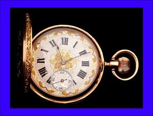 Antique Jacot & Cie 18 K Solid Gold Pocket Watch. Switzerland, Circa 1900