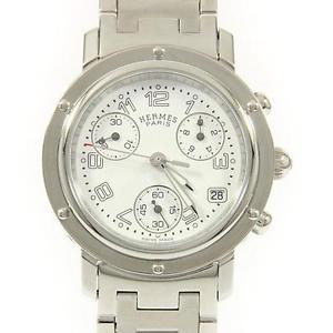 Used[B] Watch Hermes CL1.310 Clipper Chrono Quartz White Arabic Q6I