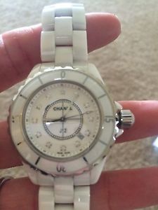 Chanel J12 30 mm Ladies Watch White With 12 Diamond Quartz