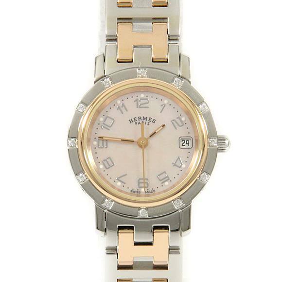 Used[B] Watch Hermes CL4.222 Clipper nacres PG combi / 12P Quartz X7Y