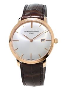 NEW FREDERIQUE CONSTANTSLIM LINE MENS AUTOMATIC 18 Kt ROSE GOLD WATCH FC-306V4S9