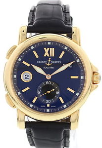 Men's Ulysse Nardin Dual Time 18K Rose Gold Watch 246-55-32