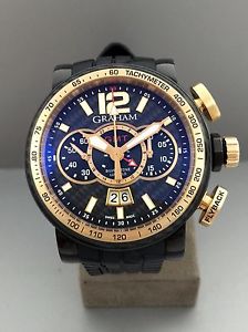 Graham Silverstone Luffield Limited Edition 18k Gold Bezel GMT Flyback Watch
