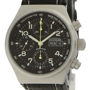 Guinand Sports Chronograph Black Dial Ref. 60.50 Tachy Watch