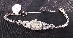 Hamilton 1.3 Carats Fine Diamonds and 14k Gold Lady's wristwatch