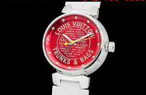 Auth LOUIS VUITTON Tambour Trunks & Bucks Q131A SS Quartz Lady's Watch(S A2854)