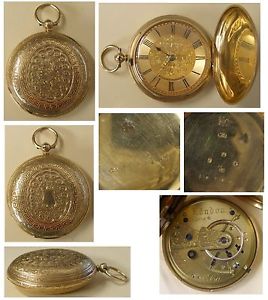 Fusee Pocket watch 18ct solid gold G Croft & Co.London working condition