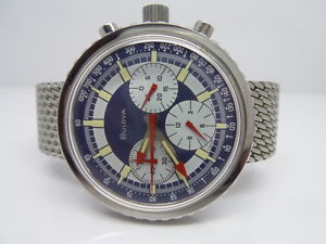 VINTAGE 1970 BULOVA STARS AND STRIPES CHRONO ``C`` VALJOUX 7736