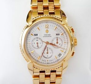 Concord Impresario 18K Rose Gold 38mm Automatic Chronograph Bracelet Watch