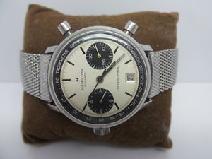 Vintage Hamilton Chrono-Matic Chronograph Watch Panda Dial Cal 11