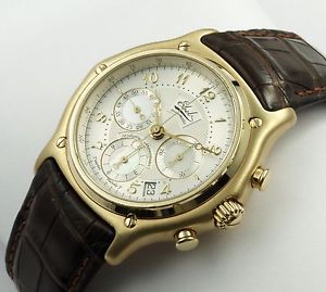 EBEL LE MODULOR CHRONOGRAPH IN 18k GELBGOLD MIT FALTSCHLIEßE 18k HERRENUHR 42mm