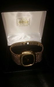 Bueche Girod mens 9ct gold watch