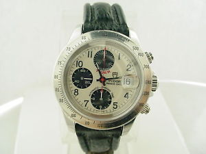 Estate Tudor Prince Date Tiger White Dial Automatic Chronograph Watch 79280P
