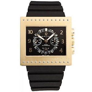 HAMILTON  - CODE BREAKER A-C YELLOW GOLD PVD BLK -BLK RUB ref. H79636333