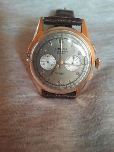Seltener Lemania Chronograph - Cal. 1270 - 50er Jahre - 18K/750 Rosegold