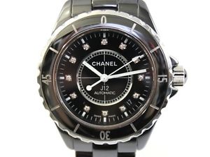 Used[A] Watch CHANEL J12 12P diamond H1626 automatic Black 12PD ceramic M8O