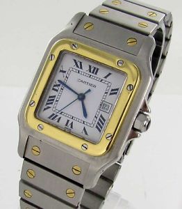 Cartier Santos Uomo Orologio In Acciaio/Oro Data