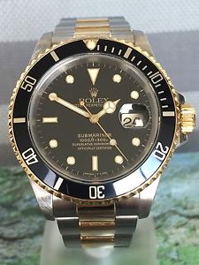 ROLEX OYSTER PERPETUAL SUBMARINER STAHL / GOLD 18k 16613 AUTOMATIK 1991 KAL 3135