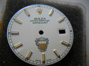 RARE ROLEX DATEJUST  BAHRAIN CREST NOS QUADRANTE ARABO ARAB LOGO DIAL CADRAN
