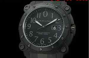 Auth HAMILTON khaki BelowZero H785850 SS/PVD Auto Men's Watch(S A5064)