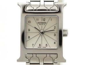 Used[A] Watch HERMES H Watch HH1.110 Quartz White Gyoushe dial SS Z6V