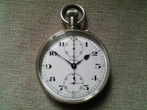 Rare Chronograph LEMANIA Pocket watch Military ww2, oversized