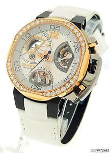 Clerc Odyssey 18k Rose Gold Diamond Ceramic Steel Watch