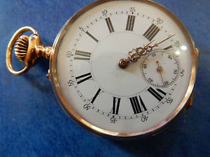 pocket watch gold 18 carats, 75 grams, 19 th century, work perfectly !!!