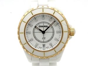 Used[A] Watch CHANEL J12 H2180 Quartz White 11P diamond PG / ceramic V5P
