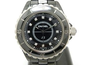 Used[A] Watch Women CHANEL J12 H1625 quartz black ceramic T3D