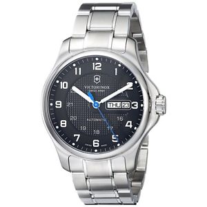 Victorinox Mens 241591 Officers Analog Display Swiss Automatic Silver Watch