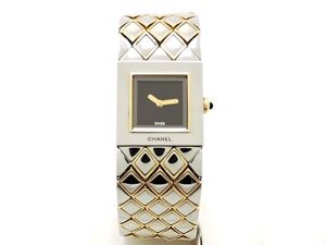 Used[A] Watch CHANEL Matorasse H0475 Quartz black YG / SS T6G