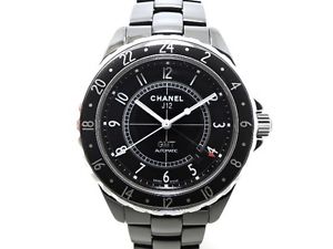 Used[A] Watch Men CHANEL J12 GMT H2012 automatic black ceramic W2N