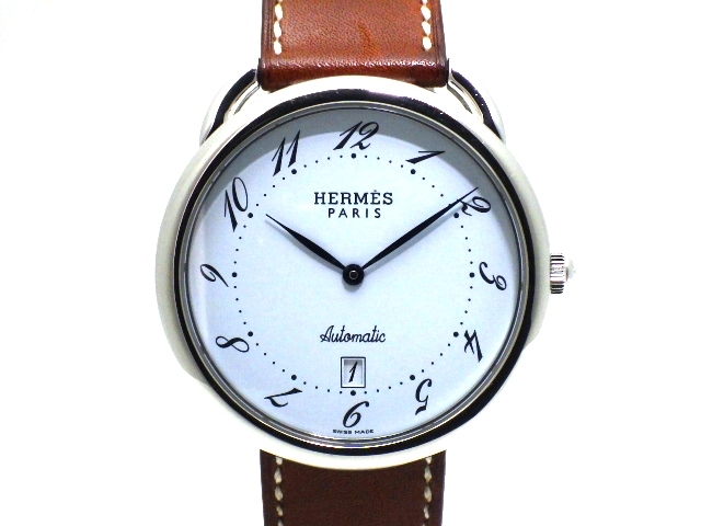Used[A] Watch HERMES Aruso AR4.810 automatic White dial U5K