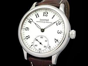 Auth EBERHARD TRAVERSETOLO Carica Manuale SS Hand-Winding Men's Watch(O A3594)