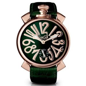 GaGà MILANO Mod. MANUALE 48mm GOLD PLATED SWISS MADE POWER RESERVE